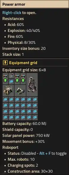 Модульная броня Factorio