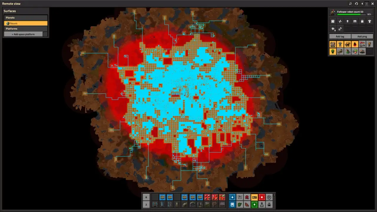 Factorio с высоты птичьего полёта